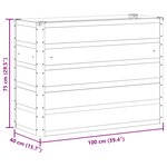 vidaXL Jardinière Vert 100 x 40 x 75 cm Acier