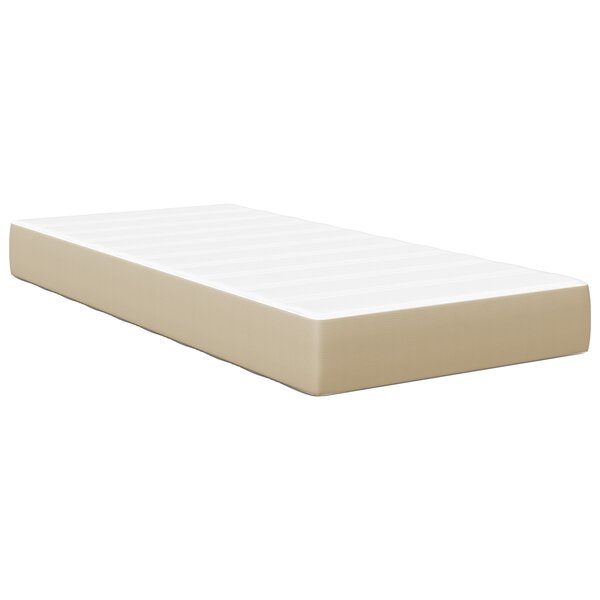 Matelas à ressorts ensachés vidaXL Vert clair Gris Medium 90x200x20 cm Tissu