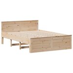 vidaXL Cadre de lit sans matelas avec tête de lit blanc 150x200 cm pin