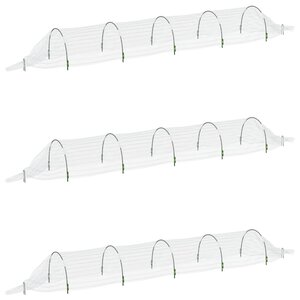 vidaXL Tunnels en filet 3 Pièces 1 5x5 m fibre de verre et PP