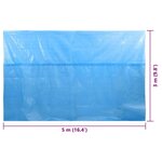 vidaXL Couverture de piscine rectangulaire 500x300 cm PE Bleu