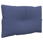 vidaXL Ensemble de coussins en palette bleu marine 60x38x13 cm tissu