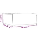 vidaXL Housse de salon de jardin noir 200x160x70 cm imperméable 420D