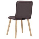 vidaXL Chaises à manger lot de 4 marron foncé tissu