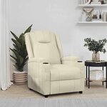 vidaXL Fauteuil inclinable Blanc crème Similicuir