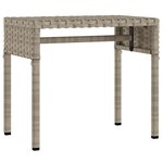 vidaXL Chaise longue avec auvent et table gris clair résine tressée