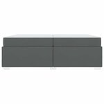 vidaXL Cadre de lit avec matelas Gris foncé 200 x 200 cm tissu