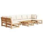 vidaXL Salon de jardin avec coussins 8 Pièces bois massif d'acacia