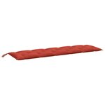 vidaXL Coussin de banc de jardin rouge mélangé 180x50x7 cm tissu