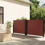 vidaXL Auvent latéral rétractable marron 100x600 cm