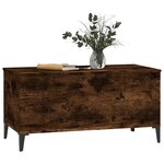 vidaXL Table basse Chêne fumé 90x44 5x45 cm Bois d'ingénierie