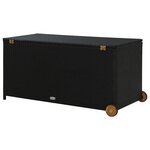 vidaXL Boîte de rangement de jardin noir 120x65x61 cm résine tressée