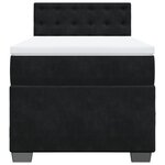 vidaXL Sommier à lattes de lit et matelas Noir 80x200 cm Velours