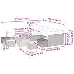 vidaXL Ensemble de canapé de jardin 12 Pièces Beige  Gris clair