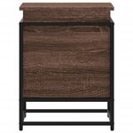 vidaXL Boîte de rangement avec couvercle chêne marron bois ingénierie