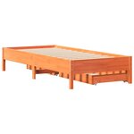 vidaXL Cadre de lit sans matelas cire marron 100x200cm bois pin massif