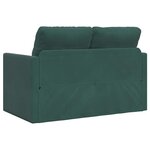 vidaXL Canapé-lit 2 en 1 vert foncé 122x204x55 cm velours