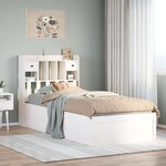 vidaXL Cadre de lit sans matelas blanc 90x200 cm bois de pin massif