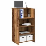 vidaXL Bureau de réception vieux bois 55x50x103 5 cm bois d'ingénierie