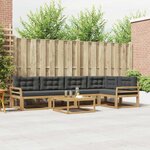 vidaXL Ensemble de canapés d'extérieur 6 Pièces Blanc et anthracite