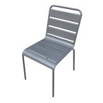 Chaises de jardin MONTMARTRE gris métal x4