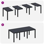 vidaXL Ensemble de salle à manger pour jardin 9 Pièces Anthracite