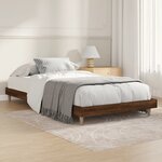 vidaXL Cadre de lit sans matelas chêne marron 100x200 cm