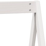 vidaXL Lit superposé et échelle et toit blanc 90x190cm bois pin massif