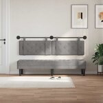 vidaXL Tête de lit suspendue Gris clair Velours