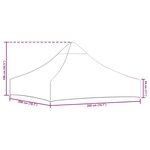 vidaXL Toit de tente de réception 2x2 m Taupe 270 g/m²