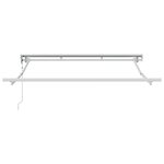 vidaXL Cadre de auvent Blanc 2.5 x 2 m Acier thermolaqué  aluminium