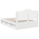 vidaXL Cadre de lit avec tête de lit Blanc 150 x 200 cm Pin massif