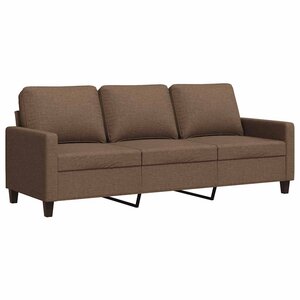 vidaXL Canapé à 3 places Marron 180 cm Tissu