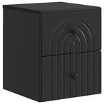 vidaXL Cabinet de chevet mural 2 Pièces Noir 33 x 34 5 x 40 cm