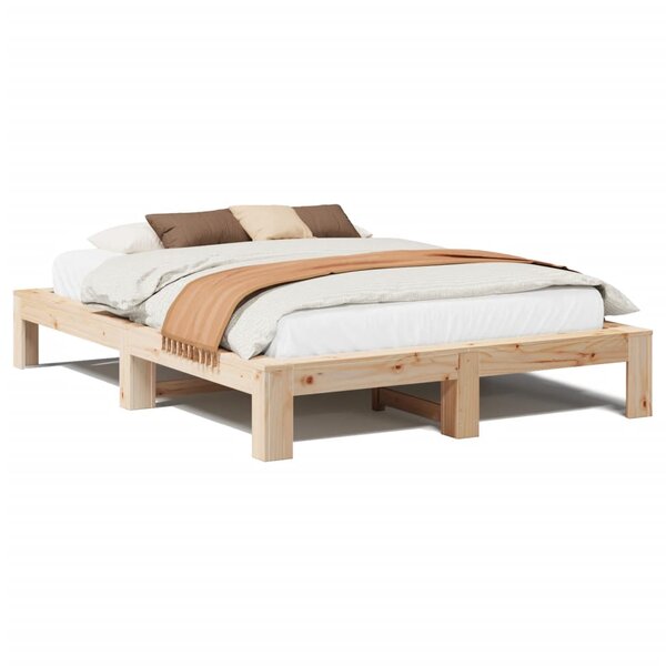 vidaXL Cadre de lit sans matelas 140x190 cm bois de pin massif