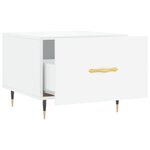 vidaXL Tables basses 2 Pièces blanc brillant 50x50x40cm bois d'ingénierie