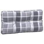 vidaXL Coussins de palette 5 Pièces motif à carreaux gris tissu