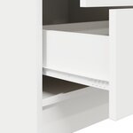 vidaXL Bureau avec Rangement Blanc Bois d'Ingénierie