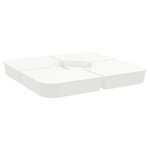 vidaXL Ensemble de base de parasol pour parasols à pied croisé 4Pièces PP