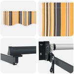 vidaXL Auvent rétractable électrique Jaune Gris Anthracite 3 5 x 2 m