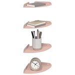 vidaXL Étagère flottante avec étagère 4 Pièces Rose 18 x 18 x 2 cm