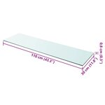 vidaXL Panneaux d'étagère 2 Pièces Verre Transparent 110 x 30 cm