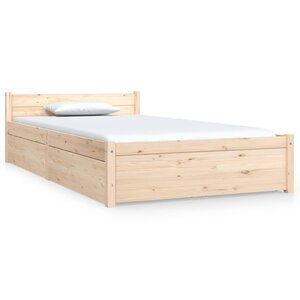 vidaXL Cadre de lit sans matelas avec tiroirs 90x200 cm