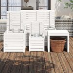 vidaXL Ensemble de boîtes de jardin 4 Pièces blanc bois de pin massif