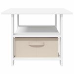 vidaXL Table basse Blanc 77 x 55 x 42 cm Bois d'ingénierie