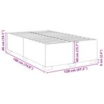 vidaXL Cadre de lit sans matelas noir 120x190 cm velours
