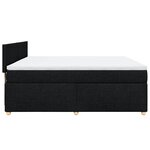 vidaXL Sommier à lattes de lit avec matelas Noir 180x200 cm Tissu