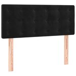 vidaXL Sommier à lattes de lit avec matelas Noir 90x190 cm Velours