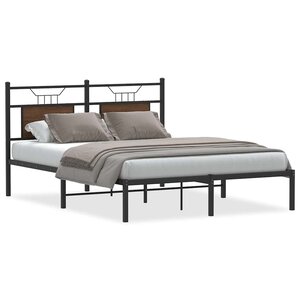 vidaXL Cadre de lit sans matelas chêne marron 140x200 cm