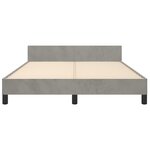 vidaXL Cadre de lit sans matelas gris clair 140x190 cm velours